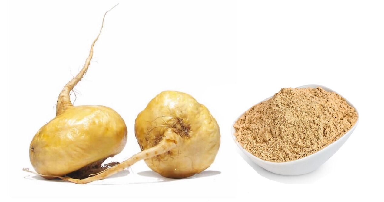 Peruviaanse maca in het product
